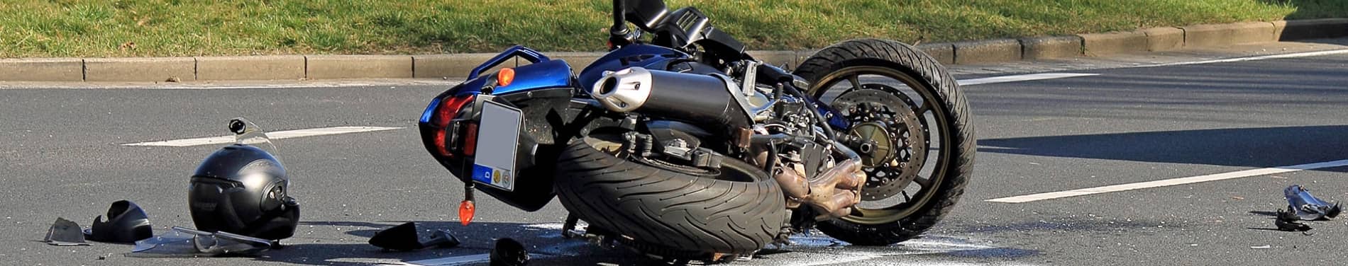 Wrecked Motorcycle after Crash