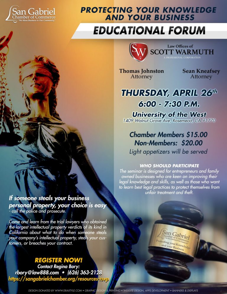 Law Offices of Scott Warmuth to Host Educational Forum
