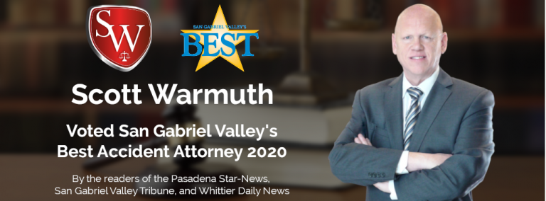 Law Offices of Scott Warmuth Voted San Gabriel Valley's Best Accident Attorney for 2020